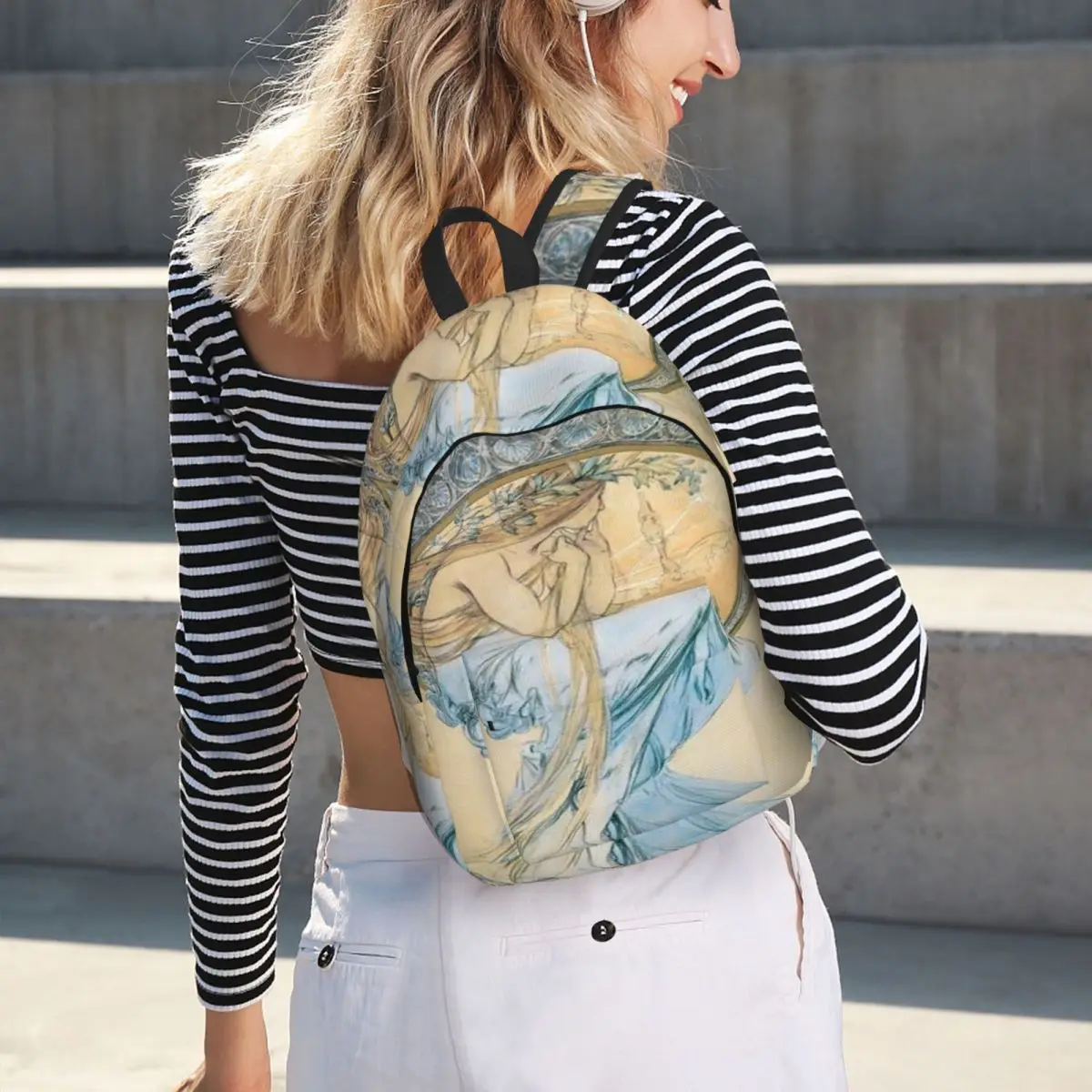 Moon Goddess Bohemia Nouveau Backpack Student BookBag Children School Bag Computer Shoulder Bags for Men Women