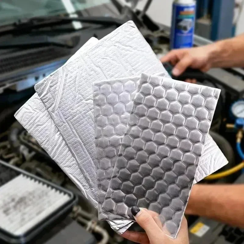 Car Soundproofing Mat Closed Cell Foam Shock Absorption for Thermal Noise Insulation Car Hood 25X18CM Rv Camper Insulation Mat