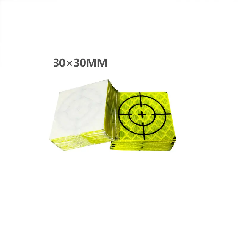 100pcs high quality surveying Reflective Sheet 20x20 30x30 40x40 50x50 60x60MM  (Fluorescent Green)