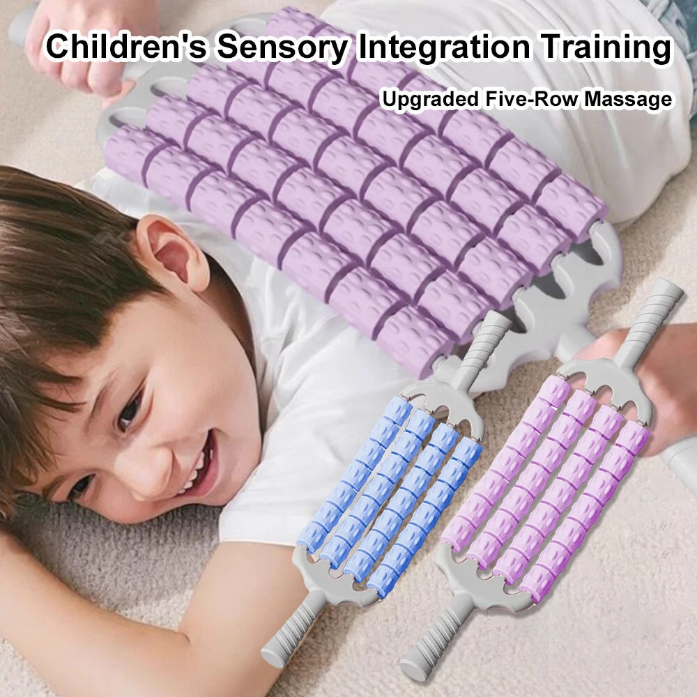 

3/4/5 Row Yoga Massage Stick Wolf Teeth Muscle Massage Roller Cervical Neck Shoulder Back Muscle Relaxer Fitness Massager Tool