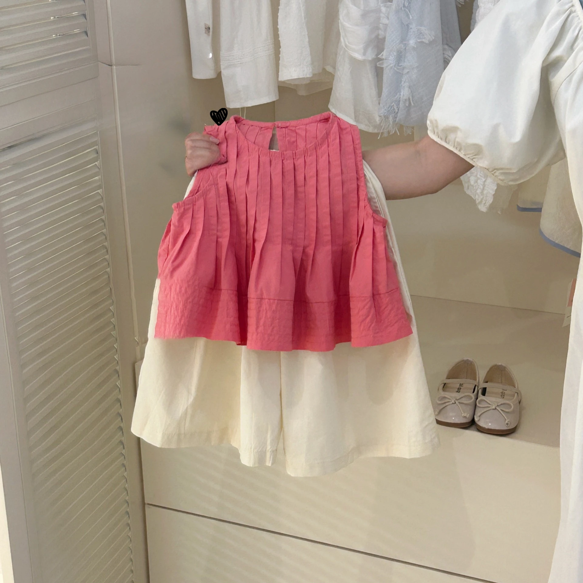 Girls Loose Casual Set 2024 New Summer Children Vest Top Wide Leg Pants Two-piece Set Stylish Girl Clothes Trendy