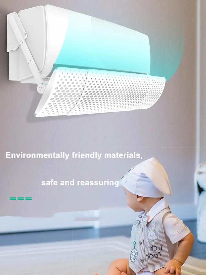 Anti-direct blowing air-conditioning windshield air conditioner shutters plastic-steel wind deflector baffle view 6