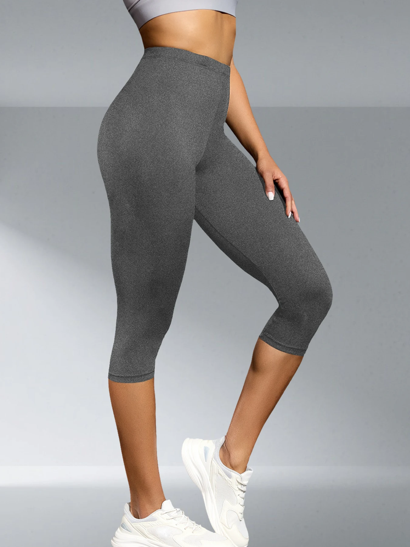 

Women Yoga Athletic Pants Super Soft Capri No See Through for Running Workout Home Casual Leggings