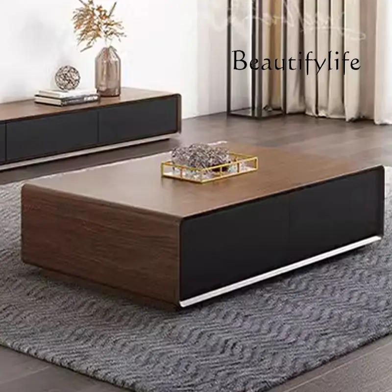 Nordic Coffee Table Drawer Table Living Room Home Chinese Light Luxury Creative Minimalist Tea Table