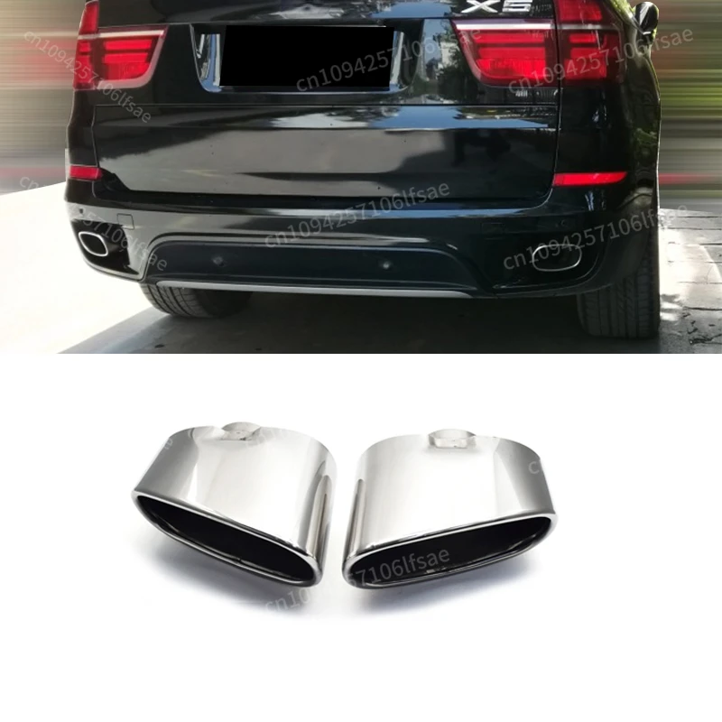 For 04-18 X5 E70 F15 Tail Throat Exhaust Refitted Round Upgraded Square Rear Lip  Mouth  Provide Model Year