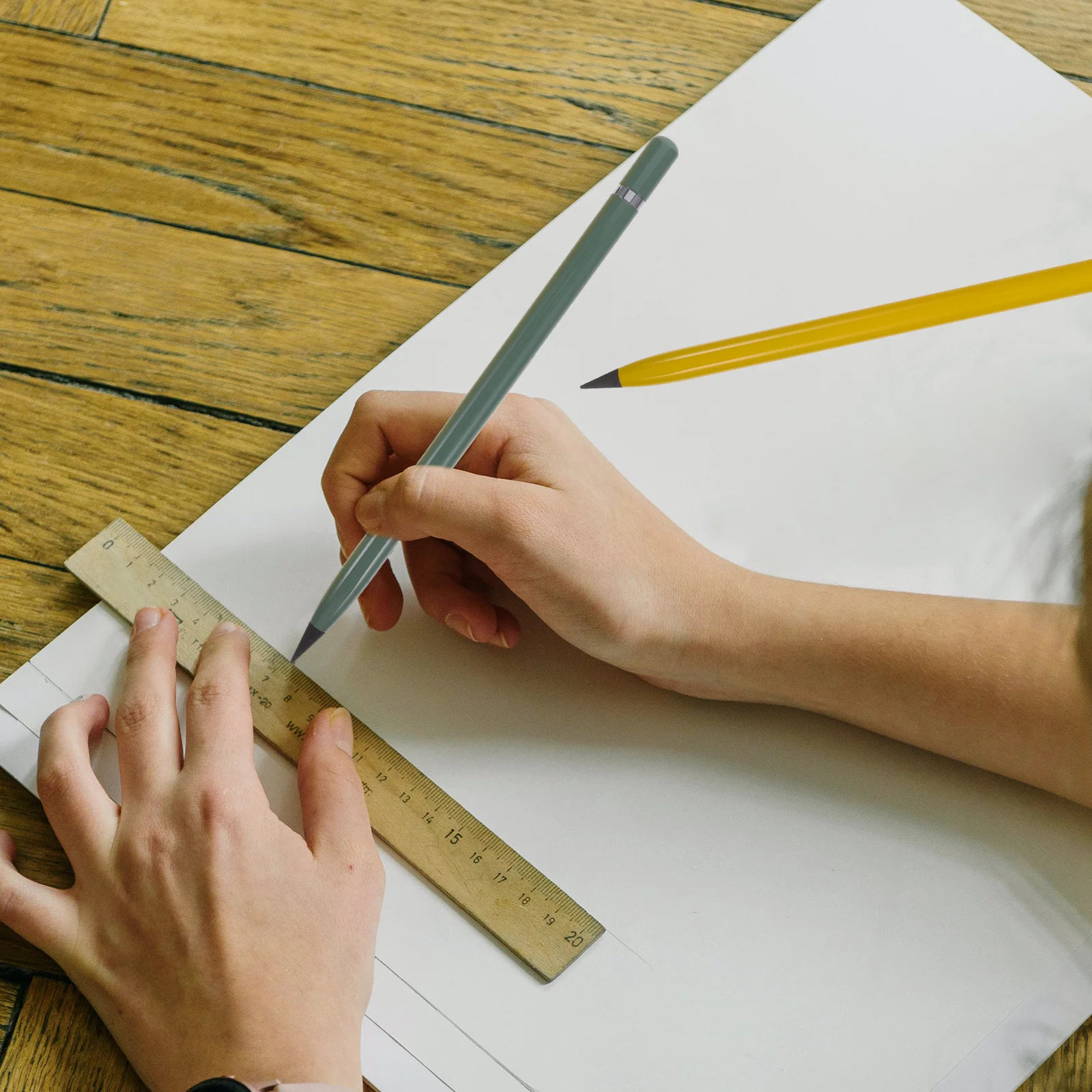 

2 Pcs Pencil Good Texture Non Pencils Printable Premium Material Infinite Metal Kids Inkless