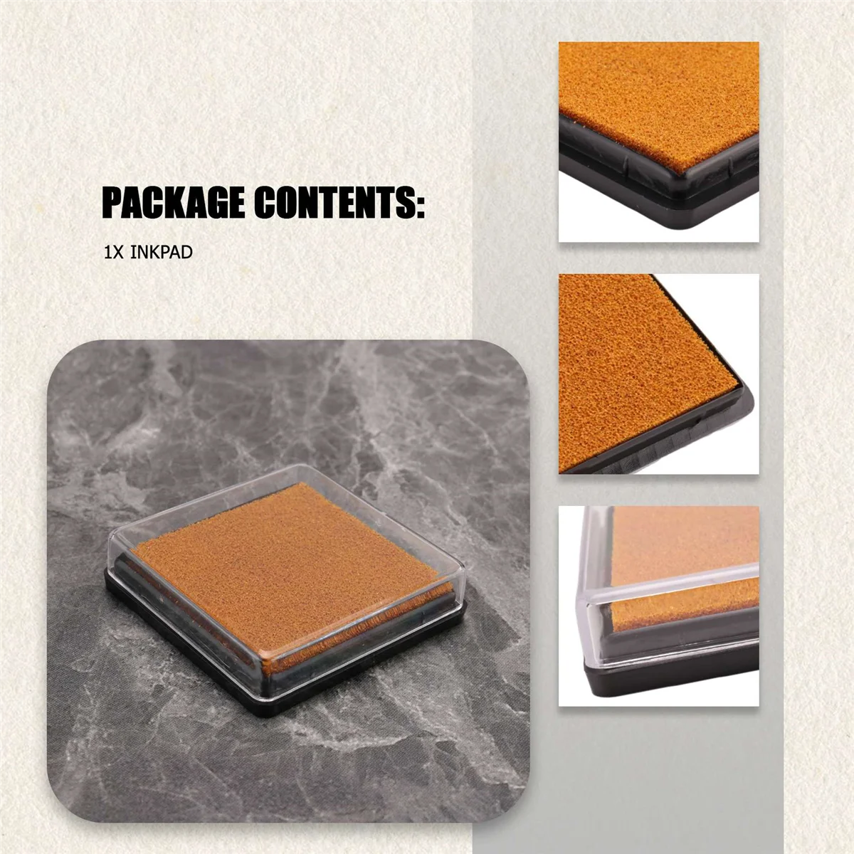 N89R almofada de carimbo de tinta para documento de carta de casamento ouro