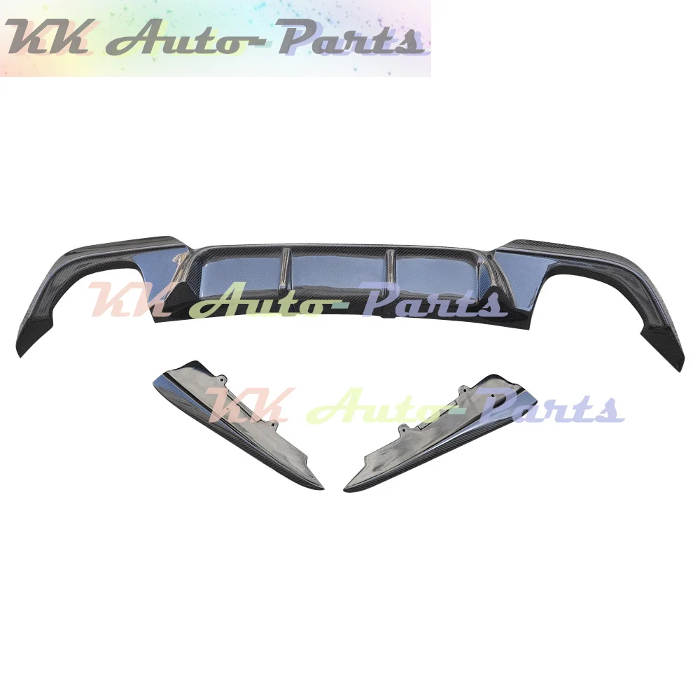 Carbon Fiber Rear Diffuser Bumper Lip with Splitters Spoiler For BMW 3 Series G20 2020 UP M Sport M-Tech Bumper Car Auto Tuning