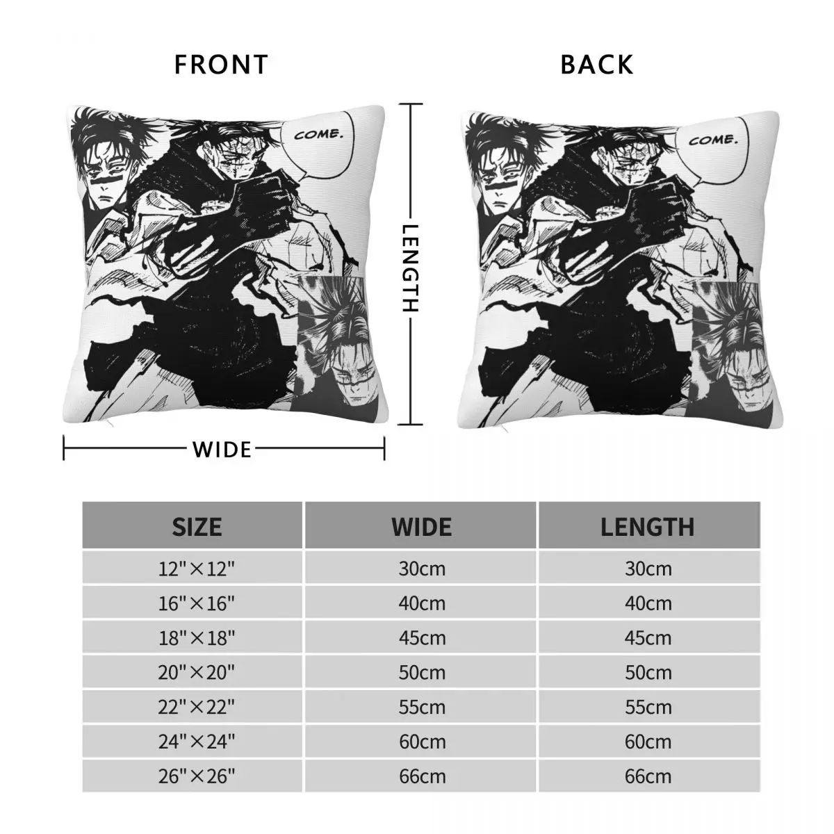 Choso Pillowcase Printing Polyester Cushion Cover Decoration Anime Throw Pillow Case Cover Home Wholesale 40X40cm