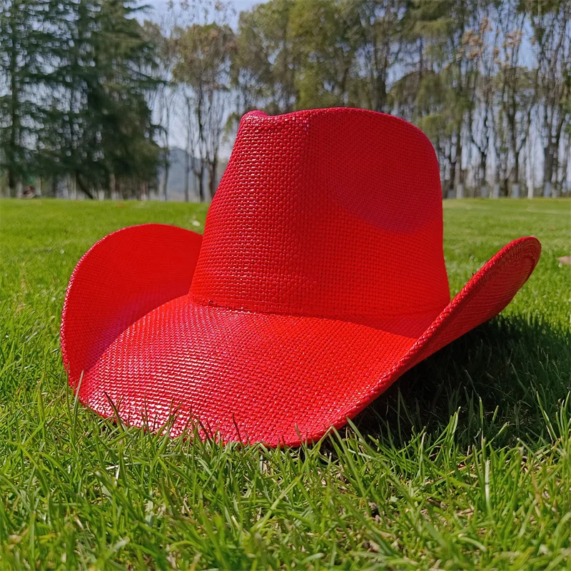 Cowboy hat 14 colors women's classic retro neutral curled brim wide brim sun hat gorras para hombres