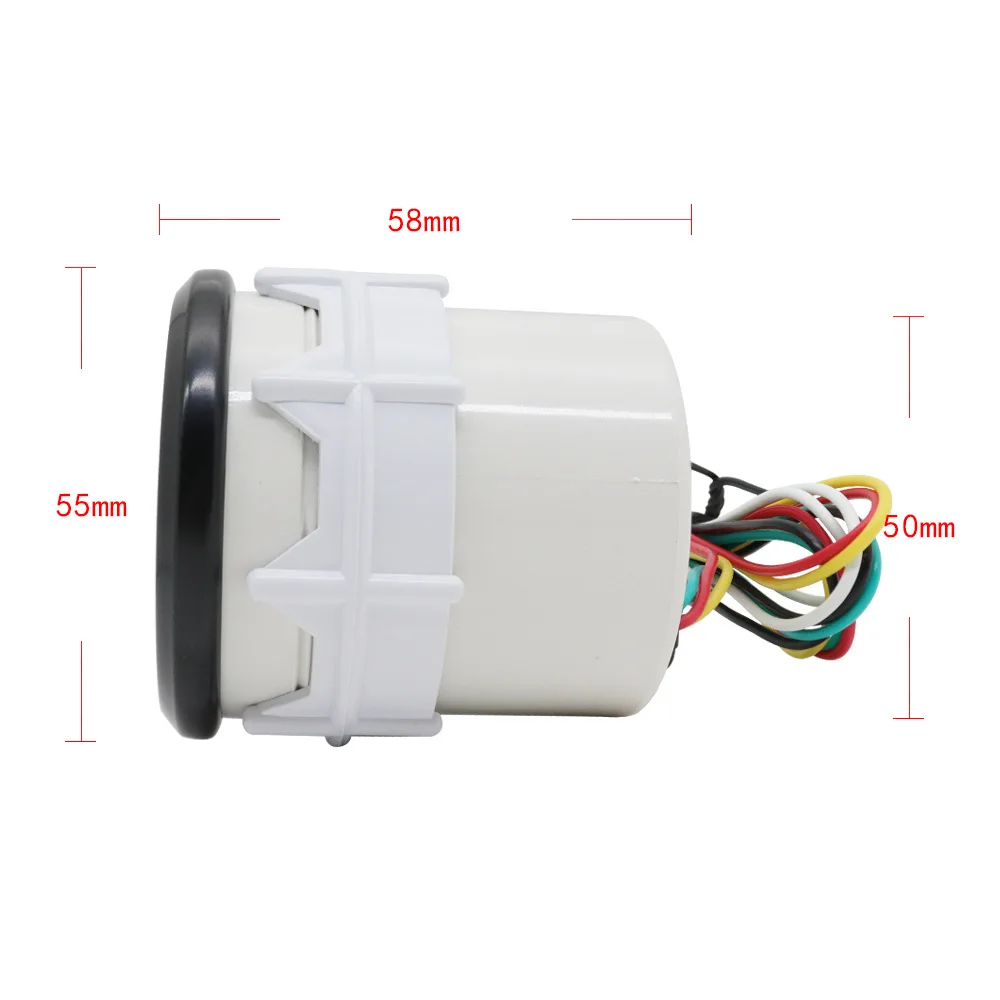 2 Inch 52mm Tachometer Gauge 0-8000 RPM with LED Backlight for 12V Automotive for dash Mounting 1-8 Cylinder Diesel Motor