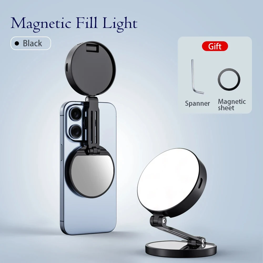 LUXCEO R1 Smartphone Magnetic Fill Light Mini Selfie Light 5 Modes Adjustable Brightness for Iphone XIAOMI HUAWEI SAMSUNG Phone