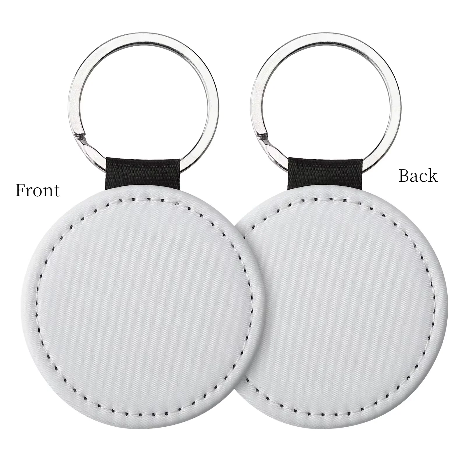20 stuks PU sleutelhanger sleutelhangers PU lederen sleutelhanger sublimatie blanks sleutelhanger kleine cadeaus voor vrouwen auto tas accessaries DIY logo