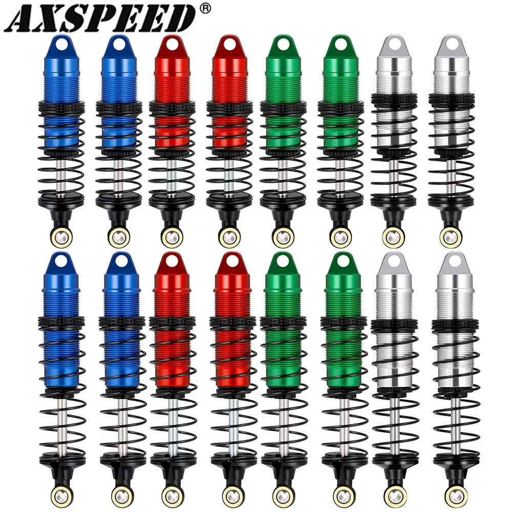 AXSPEED 4Pcs Front Rear Shock Absorber Oil Damper Set 50mm and 60mm for 1/16 LO-SI Mini-B Upgrade Parts