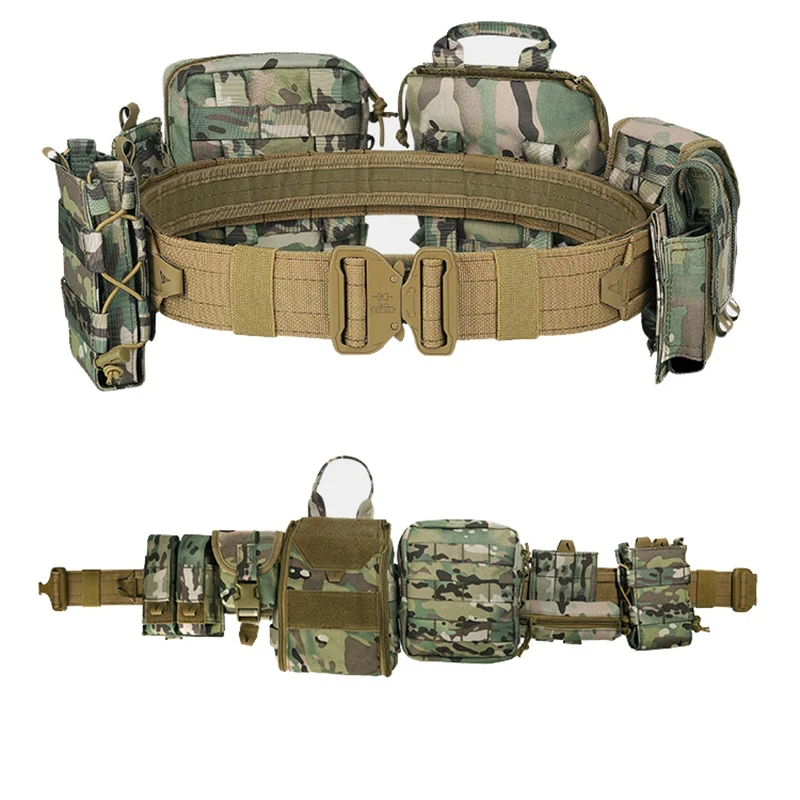 

YAKEDA Multifunctional 8 in 1 Tactical Belt Bag Magazine Bag Duty Law Enforcement Hunting Waist Pack Tactics Air Gun Battle Belt