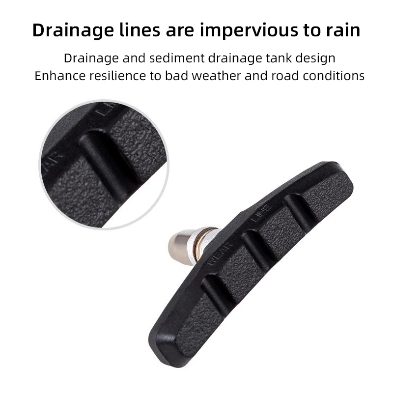 TOOPRE Mountain Bike V Brake Pad Road Dead Speed ​​Rubber Brake Pad Silent Wear-Resistant C Brake Block