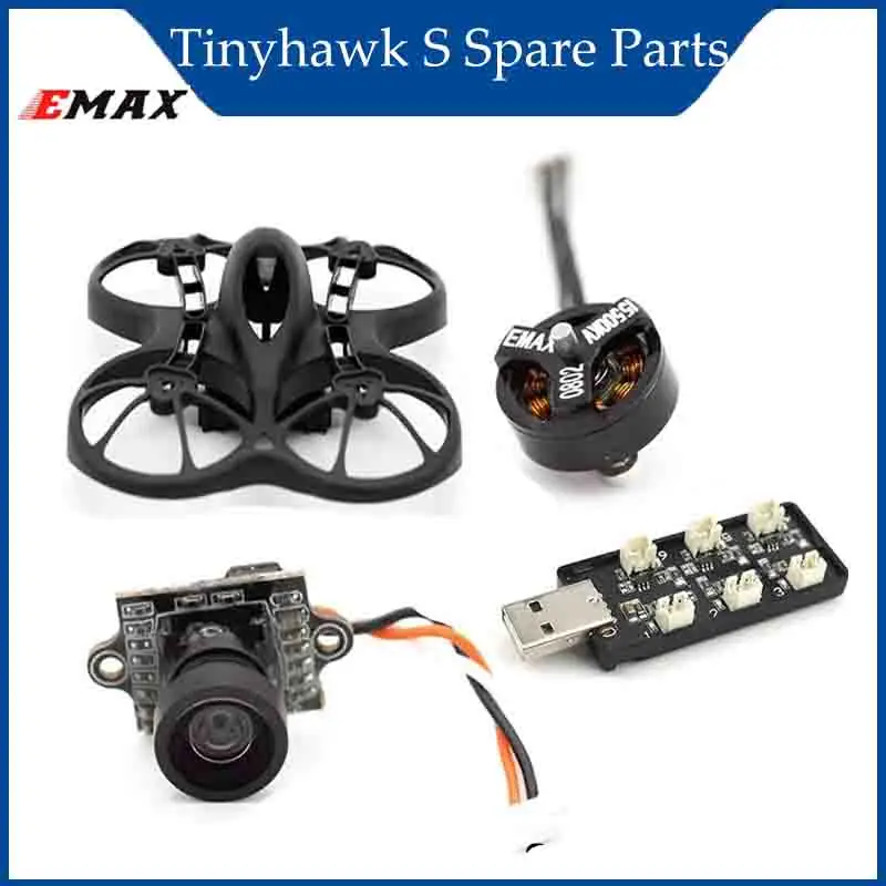 

Запасные части Emax Tinyhawk S, комплект полипропиленовой рамы 75 мм, FPV-камера 600TVL CMOS, 6-портовый 1S USB 0802, 15500KV, двигатель RC