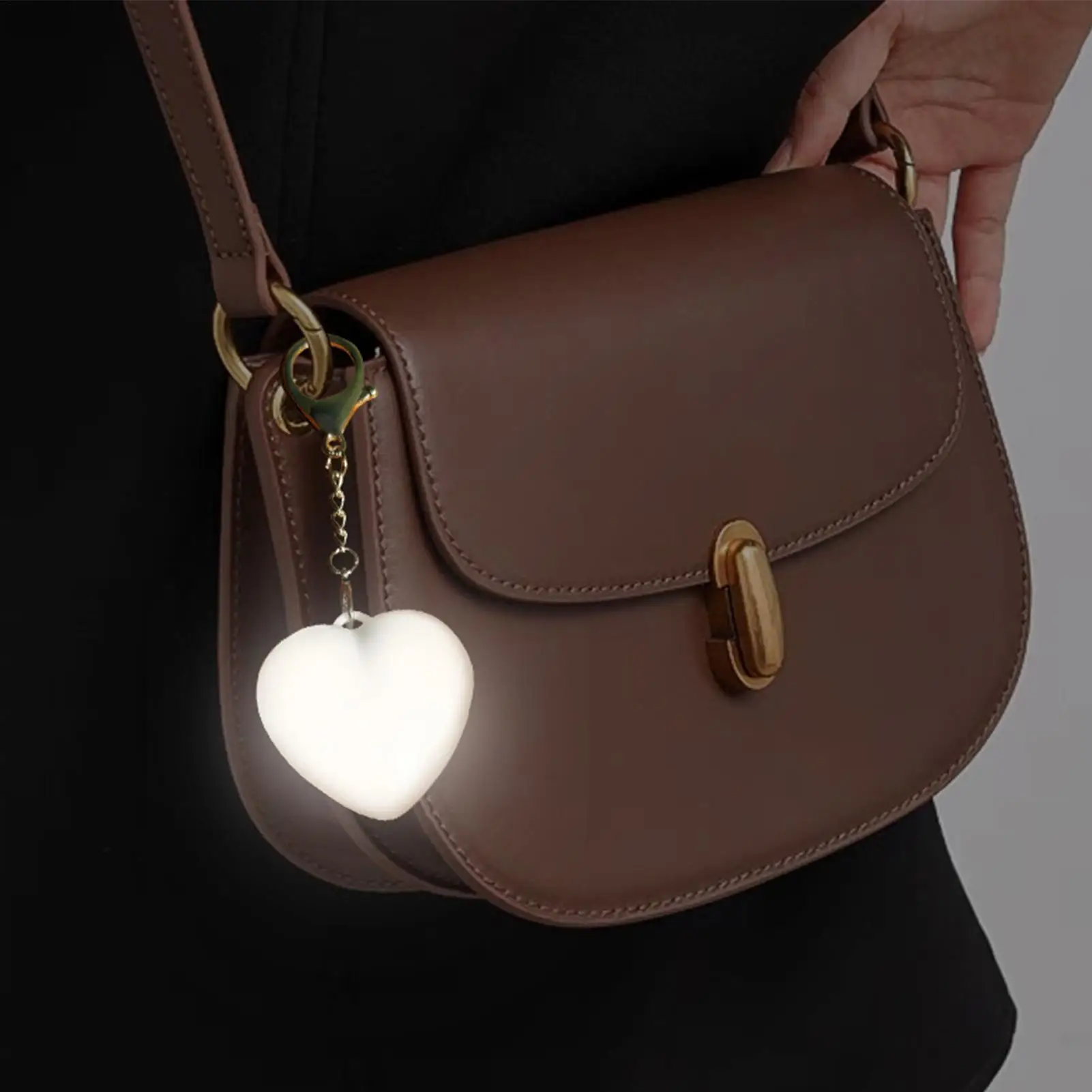 Purse Lamp Purse LED Light Touch-Control Romantic Heart-Shaped Lamp No Glare with High Brightness for Traveling Camping