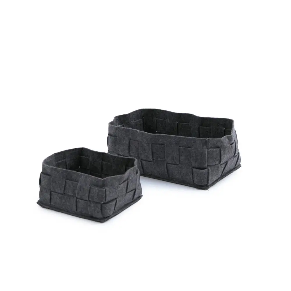 Kit of 2 woven felt baskets-Oikos