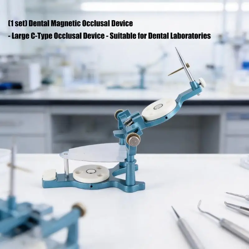 Large Frame Dental Articulator with Positioning and Adjustable Upper Arm for Model Mounting Occlusion Teaching H8WD