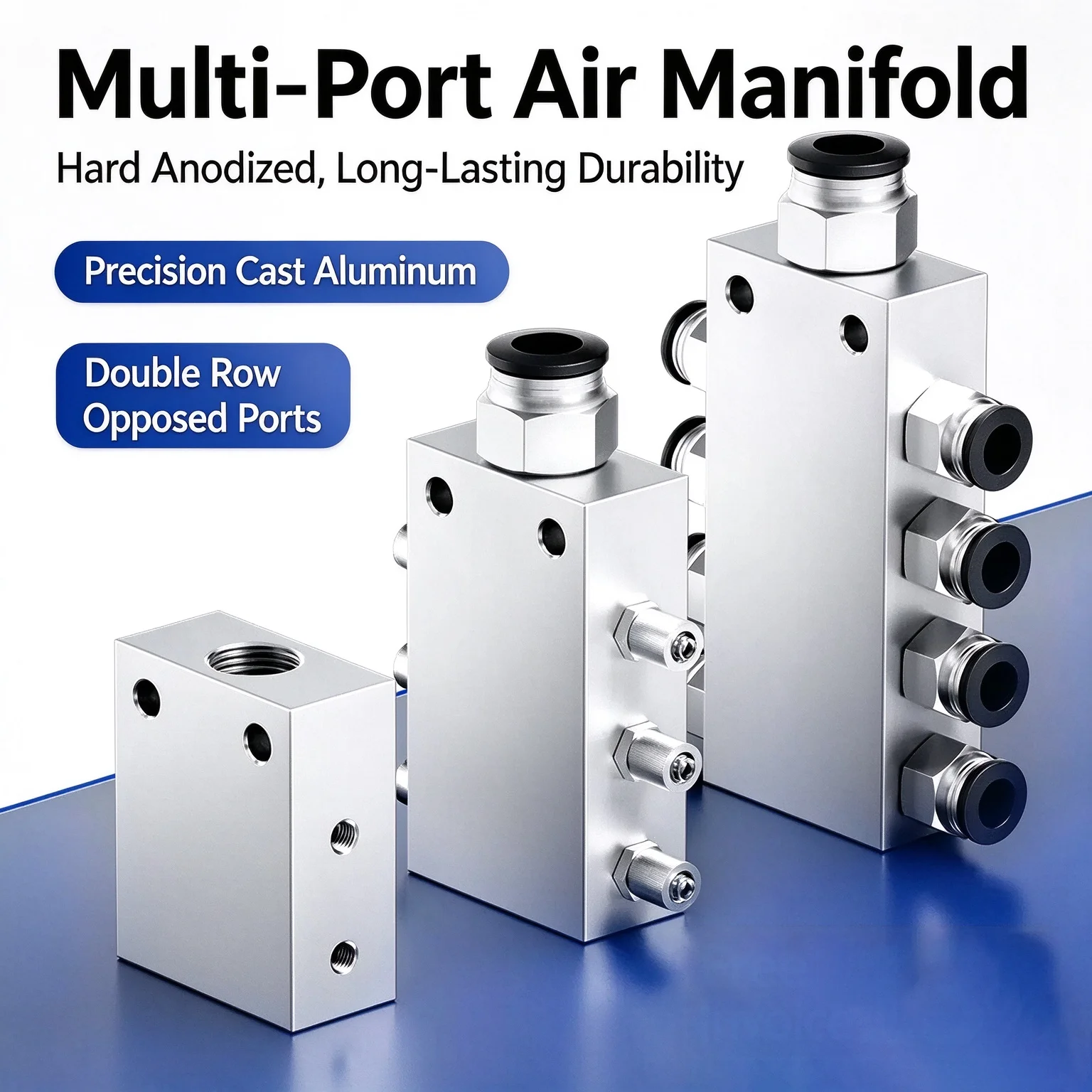 Inlet/4/6/8/10/12/16/Way/Outlet/Aluminum/Alloy/Small/Exhaust/Splitter/Air/Path/Distributor/Multi/Tube/Vacuum/Manifold/1/Way/Air