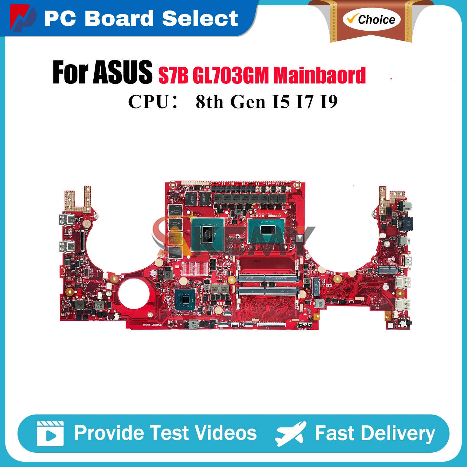 

Материнская плата для ноутбука GL703GS для ASUS ROG Strix S7B GL703GM GL703G, материнская плата для ноутбука с процессором I5 I7 I9, 100% тестирование, ОК, быстрая доставка