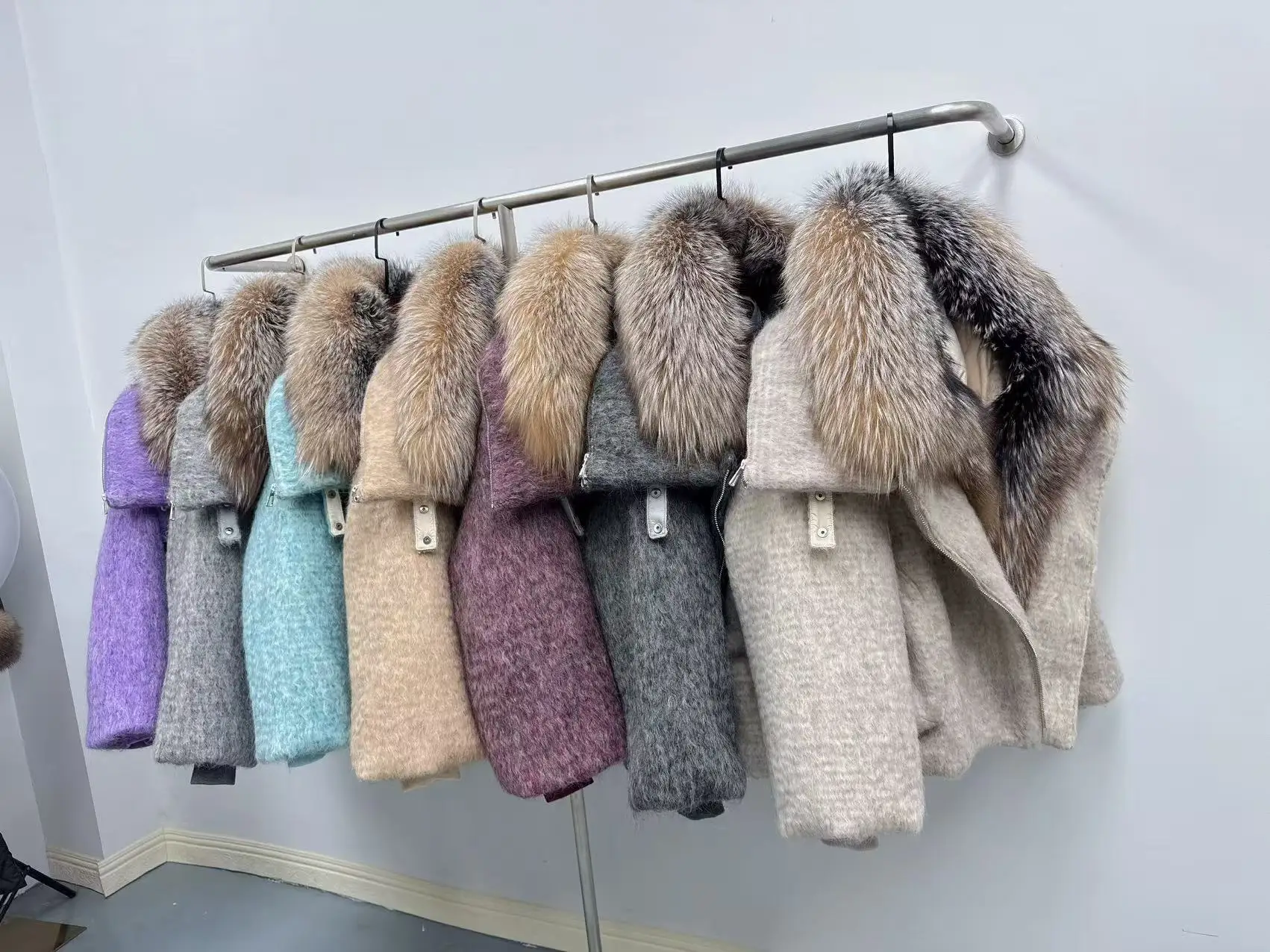 OFTBUY Luxury Short Big Fox Fur Goose Down Coat Female Natural Fur Puffer Jacket New Autumn Winter Thickened Warm Clothes Women