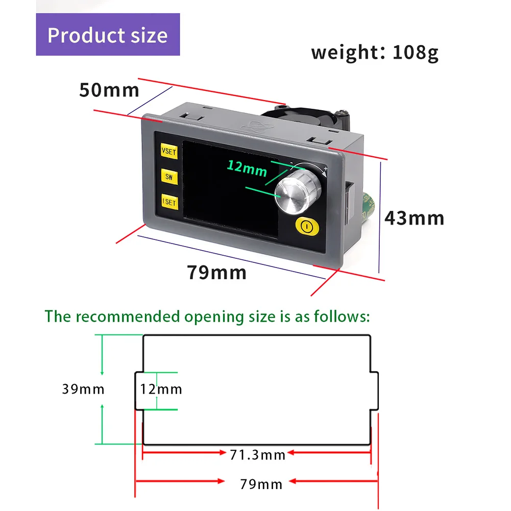 

Numerical Control Voltage Adjustable Voltage Regulator Aluminum Alloy Shell Constant Current Function Constant Voltage Function