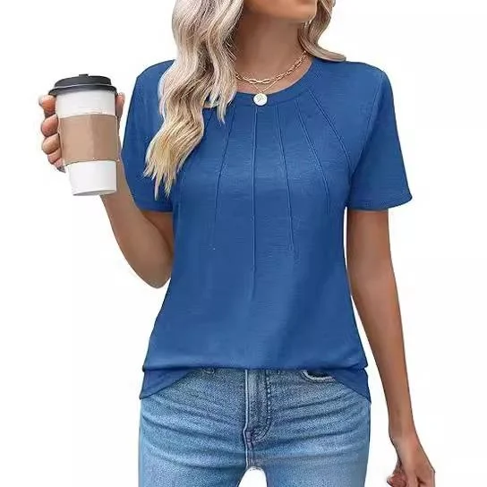 

Women's ort Sve irt Commute Sle Floral Pattern Polyester Fabric ort T-irt Ladies' Faion Spring Collection