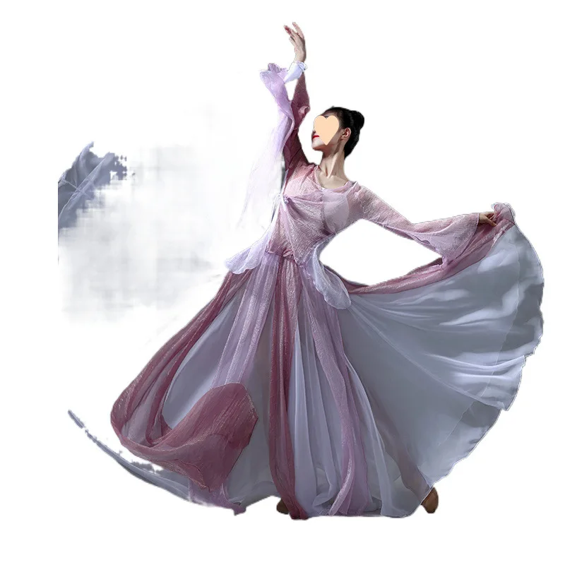 ملابس الرقص الكلاسيكية الجديدة ملابس الشاش النسائية تنورة الرقص الصينية سوينغ أداء ملابس ممارسة الرقص