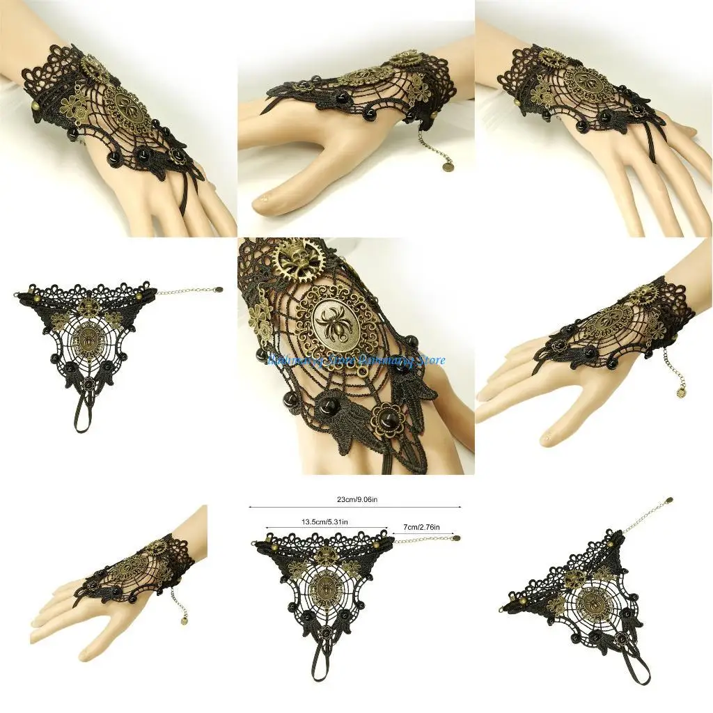 

573B Варежки с узором пауков Фестивальные забавные перчатки Хэллоуин Ужасающие перчатки демонов для вечерних платьев и одежды