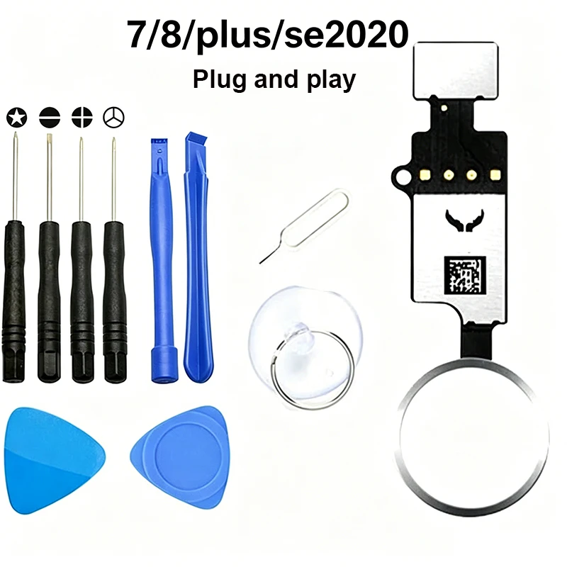 Home Button Touch ID Flex Cable For iPhone 7 7Plus 8 8Plus, Return to Main Page Home Button Assembly Replacement Repair Parts