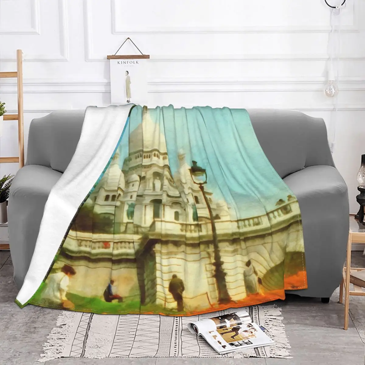 Sacre Coeur Paris France Anime Knee Blanket Quilt For Bed Thin Wadding Blanket Throw Blanket