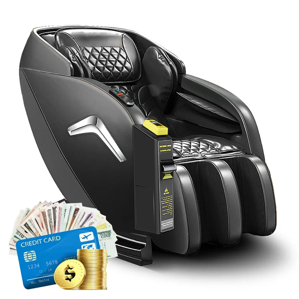 Sl Track Full Body 4d Zero Gravity Bill Operated Comfortable Coin Vending Business Massage Chair on Money