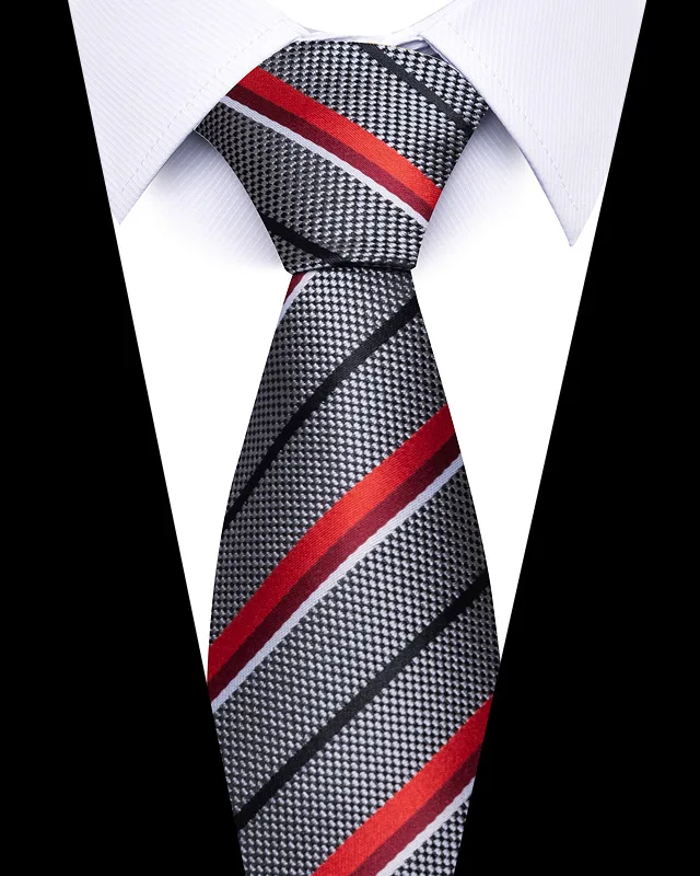 Hochwertige Hochzeitskrawatten für Männer, modisch, neuer Stil, blauer Streifendruck, Krawatten, tägliches Büro, Bekleidung, Accessoires, Geschenk für Männer – Detail 38