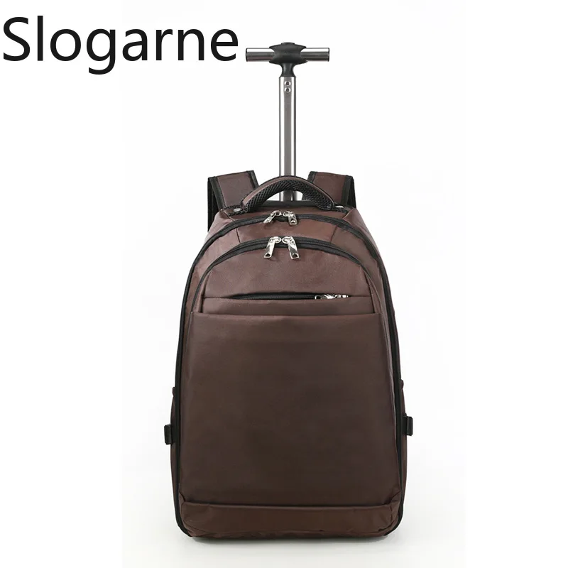 Women Fashion 2 Wheels Backpack Men Trolley Travel Bag Rolling Suitcase Business Computer Backpack Travel Duffels Kids Schoolbag