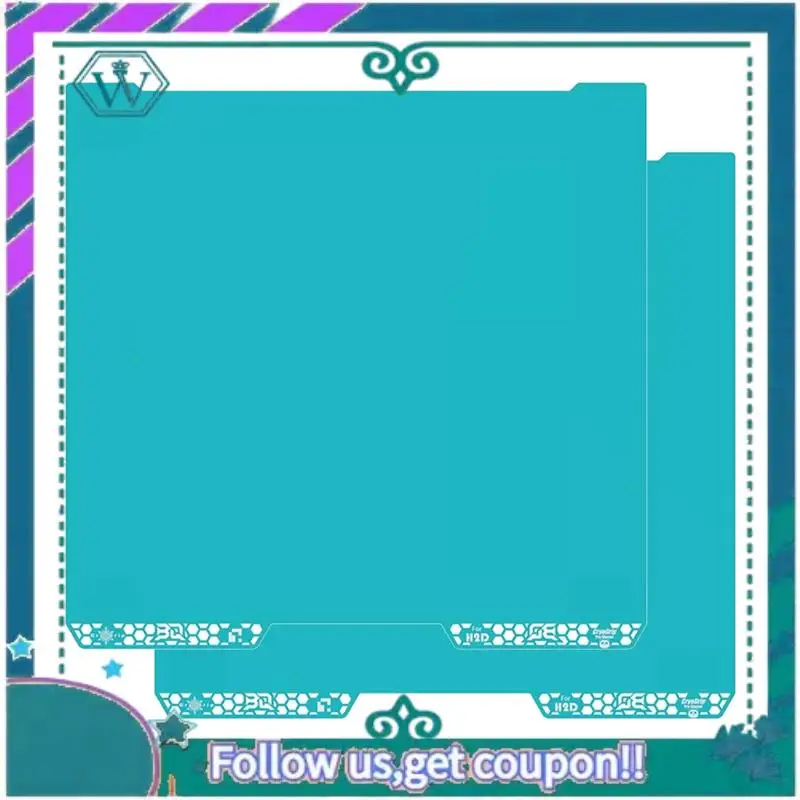 

A75Q-For Bambu Lab H2D Compatible 2PCS Panda Build Plate Cryogrip Pro 350X325mm Double-Side Heatbed 3D Printer Glaciers Sheets