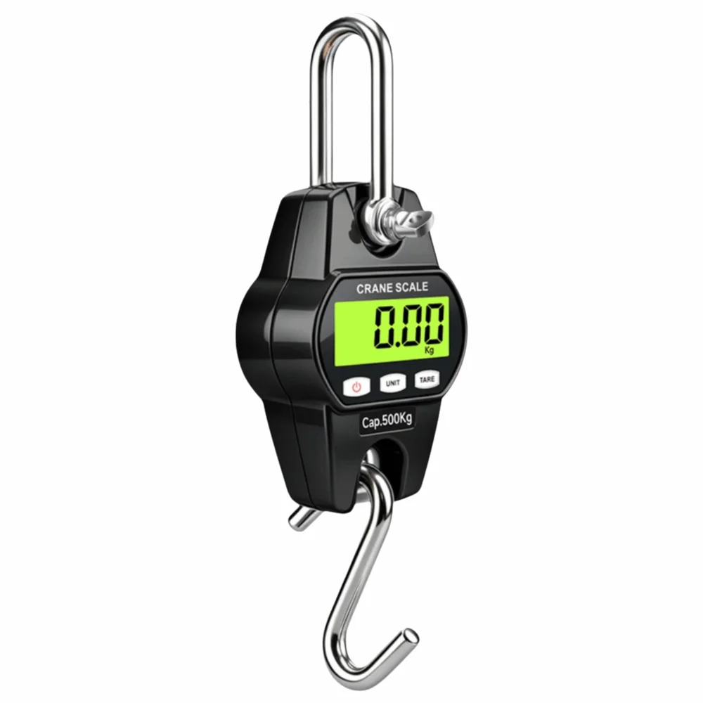 300/500KG Electronic Hook Scale Aluminum Shell Precision Sensor Digital Hanging Scale Easy Operation Handheld Crane Scale Port