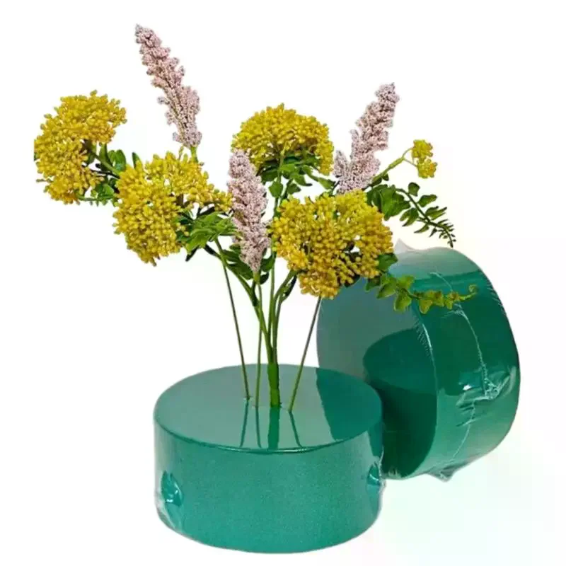 5/10Pcs DIY Fresh Artificial Flowers Wet Dry Florist Foam Bricks Green Round Floral Foam Blocks Wedding Praty Flower Decor view 4