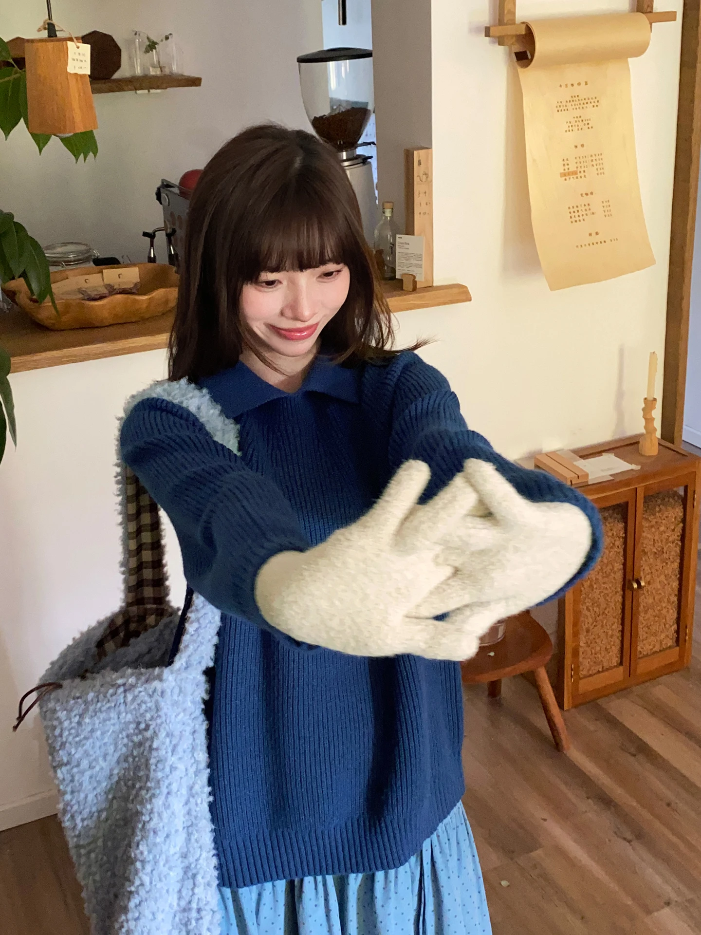 

Lazy Sle Women's Knitted Sweater Collar Overhead oulder Insertion Autumn Winter Casual Faion Milk Rabbit Pl