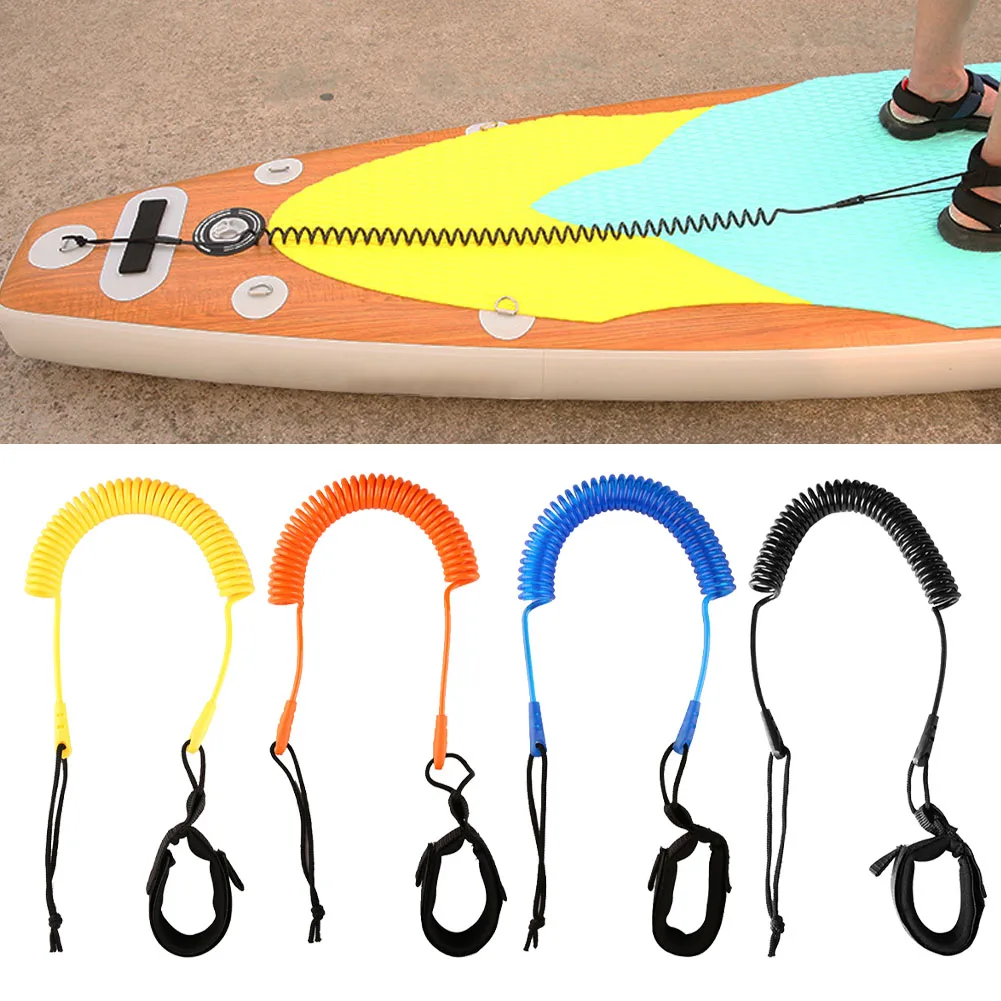 

Paddle Board Safety Leg 300cm Coiled S UP Leash Stand Up Paddle Board Surfboard Leash Leg Rope Feet Legs Surfing Accessories