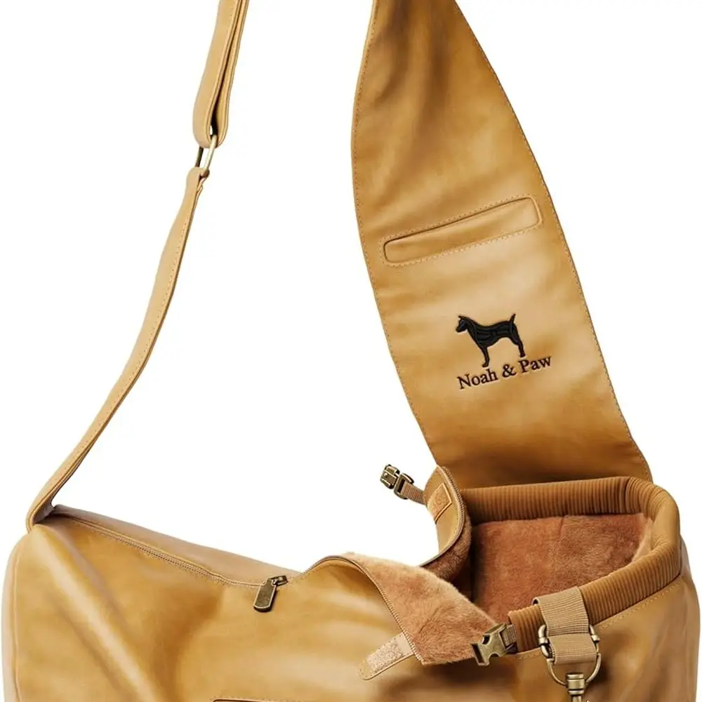 

Переноска-переноска для маленьких собак 5–18 фунтов, слинг для маленьких собак и кошек, переноска для собак с регулируемым мягким ремешком, веганская кожа