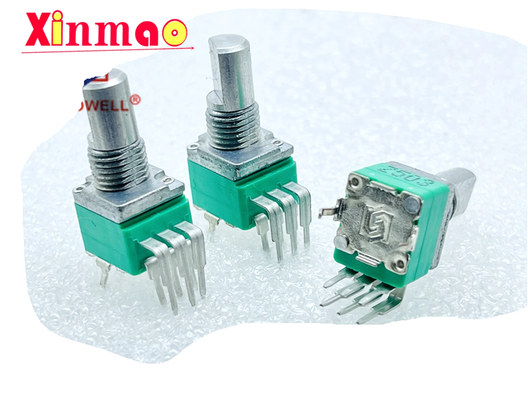Sunway RA09 Dual Precision Potentiometer with Bracket 6-pin Z50K Amplifier Volume Adjustment Axis Length 13mm