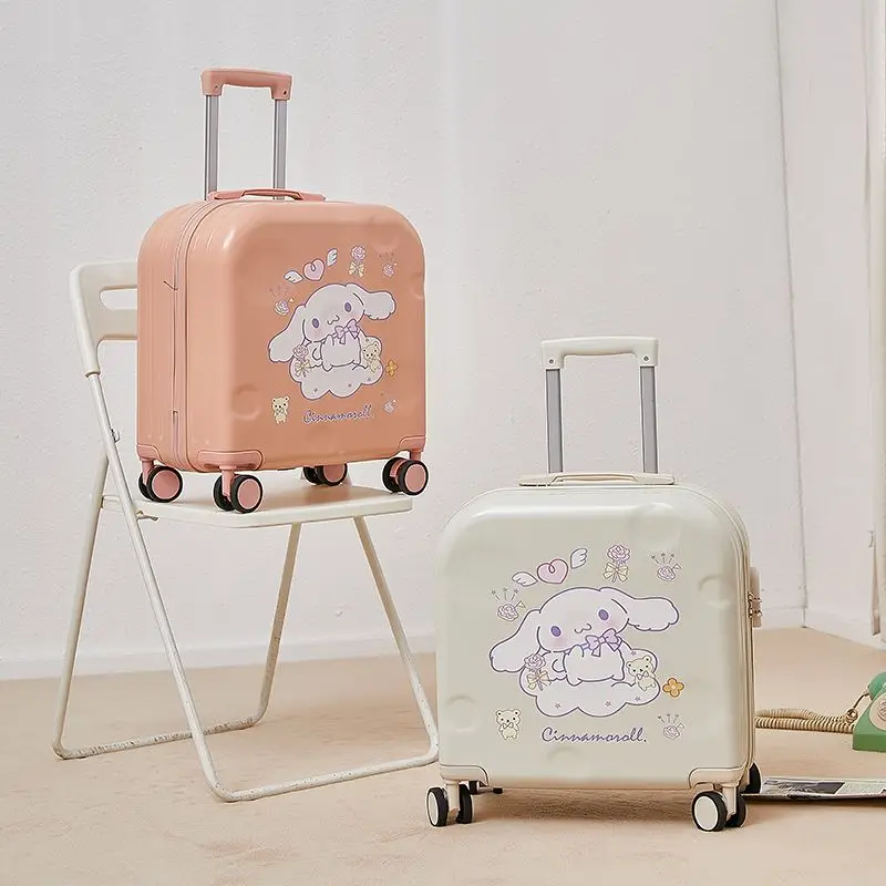 Sanrio Cinnamoroll valigia ragazza cuore Kawaii Anime Mini 18 pollici Password Box Cartoon Cute 20 pollici Trolley Box Light Kid Gift