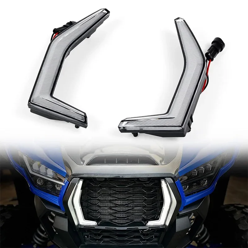 

Передняя светодиодная уличная лампа Fang Lights KRX 1000, лазерные комплекты для Kawasaki терикс KRX 1000 2020 2021 2022 2023, светодиодная решетка Accent