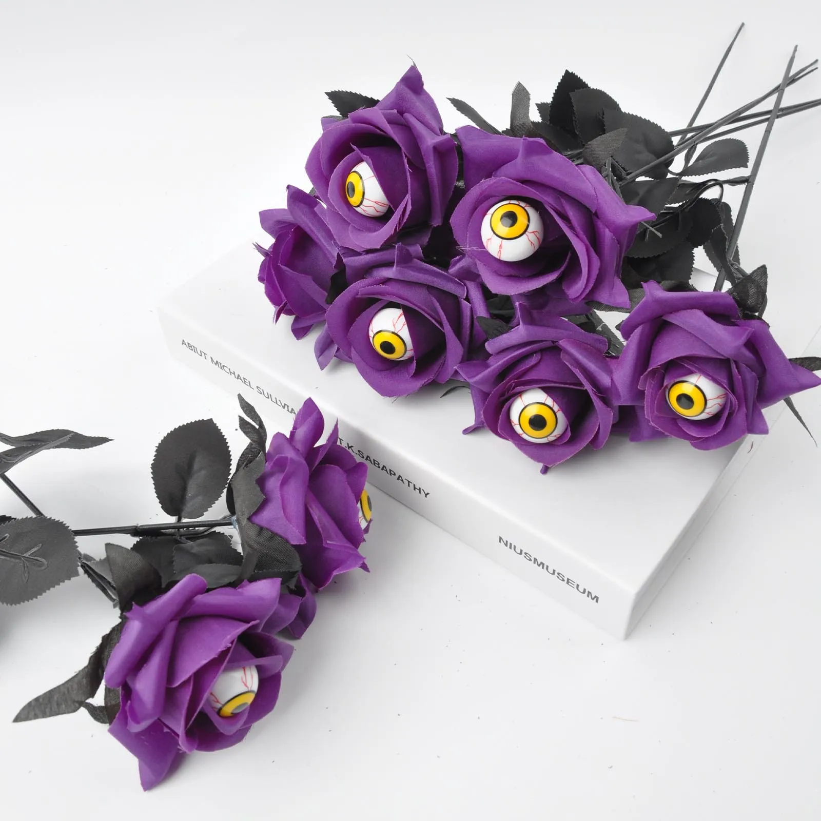 Kreative Teufels auge Rose Anordnung ist mehr für Halloween Geschenk Urlaub Party Dekoration Anordnung vier Farben zur Auswahl – Detail 23