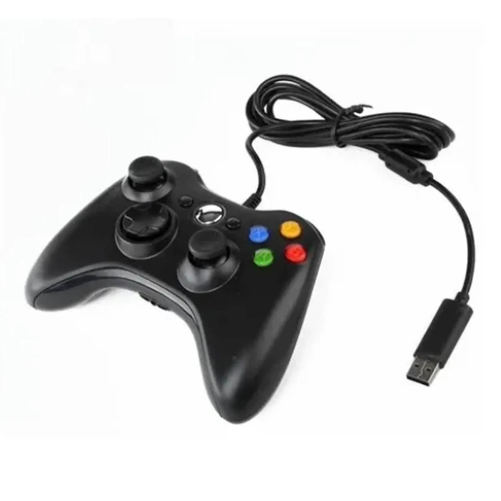 Wired Gaming Controller Wired Gamepad for Xbox 360 Universal Vibration Wired Joystick Gaming Controller for Android for PC Black