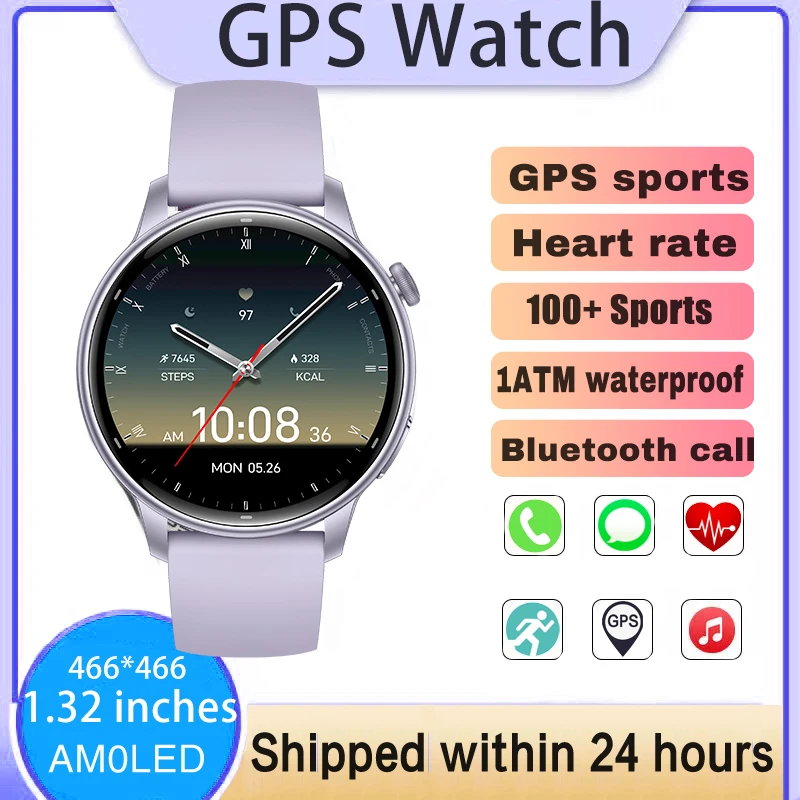 

2025 Новые Смарт-часы для женщин AMOLED Full Touch HD Экран Спортивные Часы для фитнеса 3 АТМ Водонепроницаемые BT Call Мужчины Женщины Смарт-часы