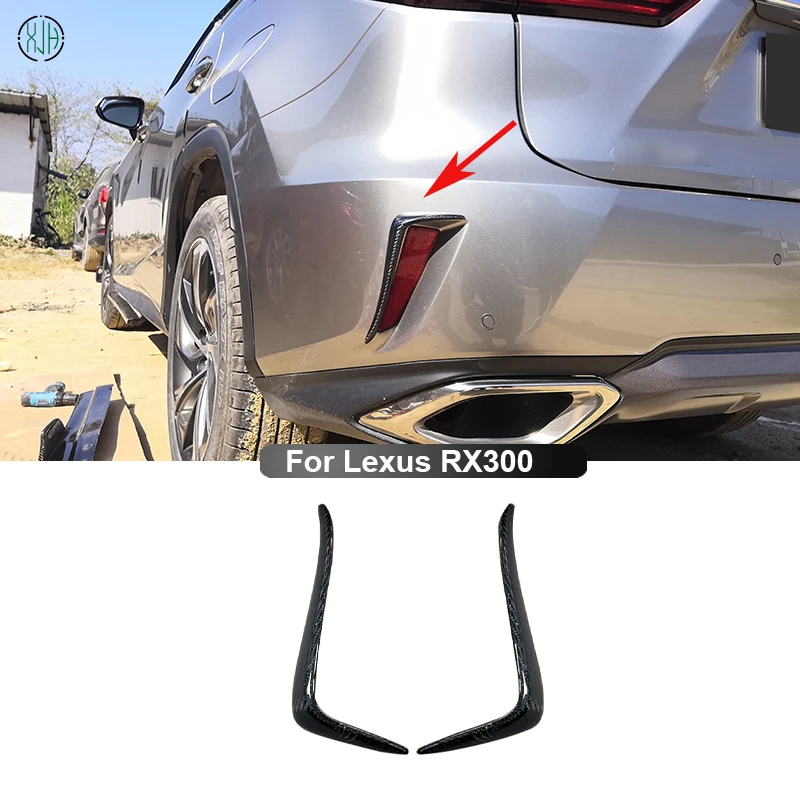 For Lexus RX300 RX450H 2016-2020 Rear Bumper Canards Splitters Fins Carbon Fiber Upgrade Body kit