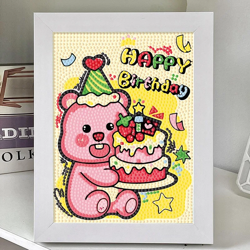 Sanrio Stitch stiker berlian DIY buatan tangan anak-anak berlian bordir penuh berlian Kuromi Ruby lukisan dekoratif kartun